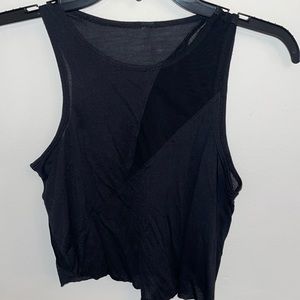 Alo crop tank black XS
